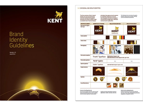 Gallup Kent Removals case study rebrand management and communication policies were detailed in Brand Identity Guidelines