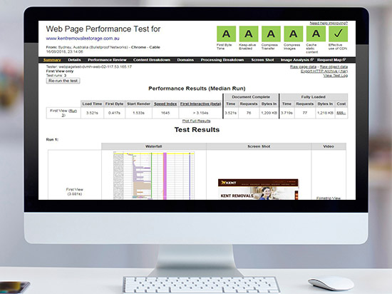 Gallup Kent Removals sales results driven by high performing lead converting desktop and mobile optimised websites