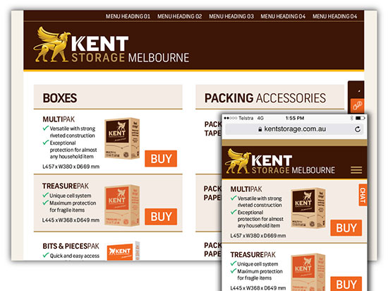 Gallup Kent Storage case study rebrand for all traditional and digital sales and marketing assets and collateral